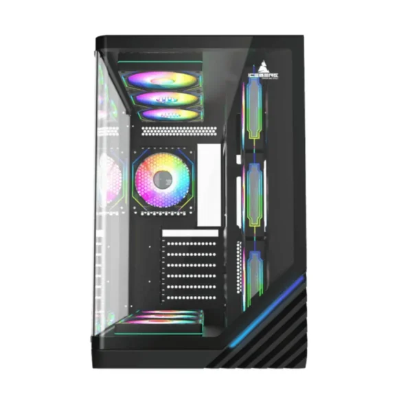 CHASIS ICEBERG ATX CRYSTAL WAVE L NEGRO 7X RGB MAXI CON INFINITY - Imagen 2