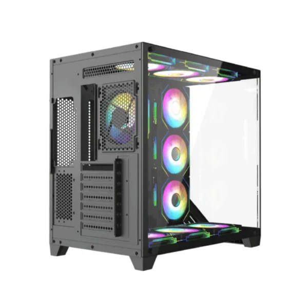 CHASIS ICEBERG ATX CRYSTAL WAVE L NEGRO 7X RGB MAXI CON INFINITY - Imagen 3