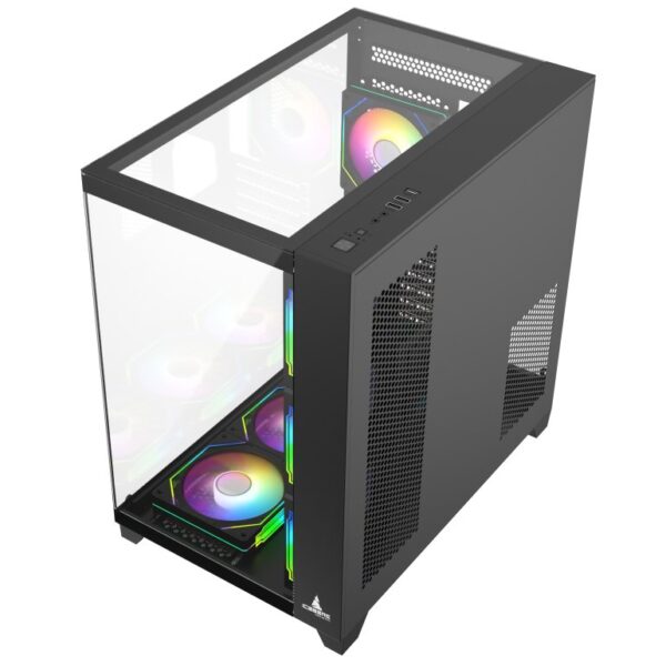 CHASIS ICEBERG ATX CRYSTAL CUBE XL NEGRO-7X RGB MAXI CON INFINITY - Imagen 4