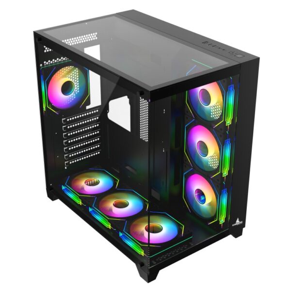 CHASIS ICEBERG ATX CRYSTAL CUBE XL NEGRO-7X RGB MAXI CON INFINITY - Imagen 5