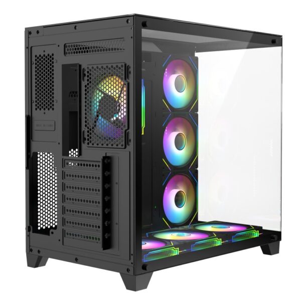 CHASIS ICEBERG ATX CRYSTAL CUBE XL NEGRO-7X RGB MAXI CON INFINITY - Imagen 2