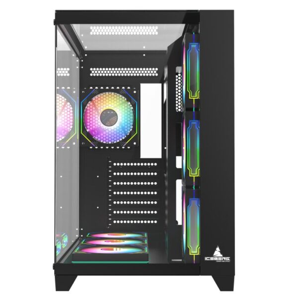 CHASIS ICEBERG ATX CRYSTAL CUBE XL NEGRO-7X RGB MAXI CON INFINITY - Imagen 3