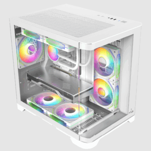 CHASIS ICEBERG MICRO ATX CRYSTAL WAVE M BLANCA -3X RGB MAXI INFINITY