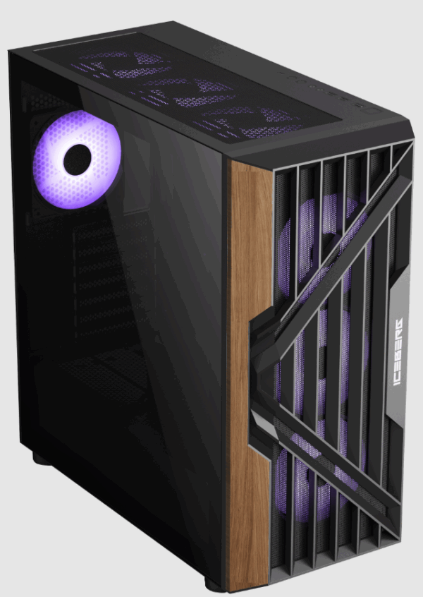 CHASIS ICEBERG WOOD VECTOR-7X RGB MAXI CON INFINITY E- ATX FULL TOWER - Imagen 3