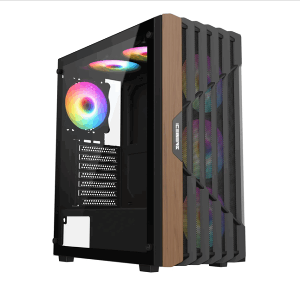 CHASIS ICEBERG WOOD VECTOR-7X RGB MAXI CON INFINITY E- ATX FULL TOWER