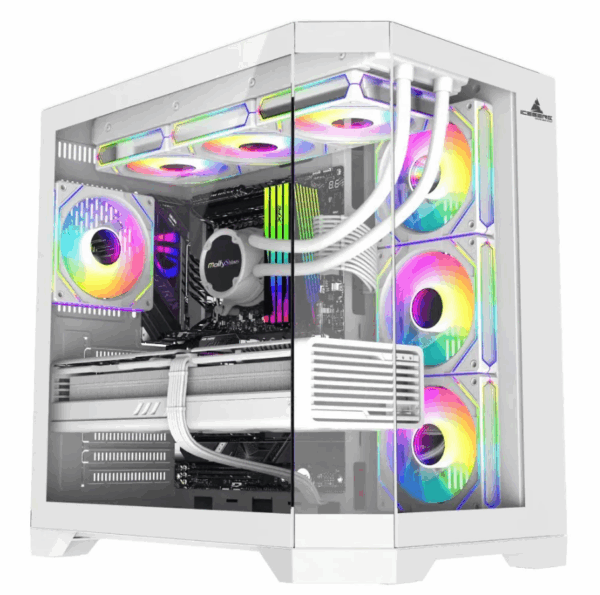 CHASIS ICEBERG ATX CRYSTAL EDGE BLANCO-7X RGB MAXI CON INFINITY