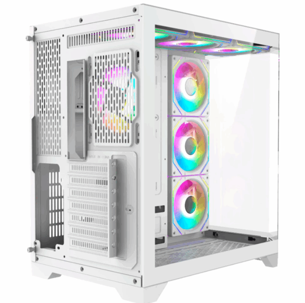 CHASIS ICEBERG ATX CRYSTAL EDGE BLANCO-7X RGB MAXI CON INFINITY - Imagen 3
