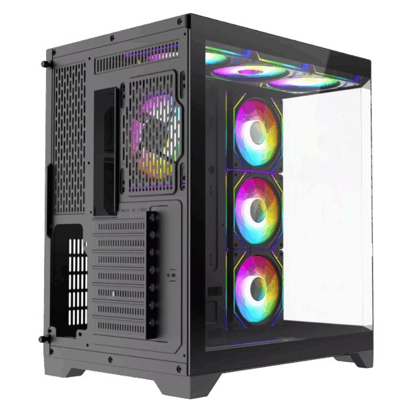 CAJA ICEBERG ATX CRYSTAL EDGE NEGRA-7X RGB MAXI CON INFINITY - Imagen 4