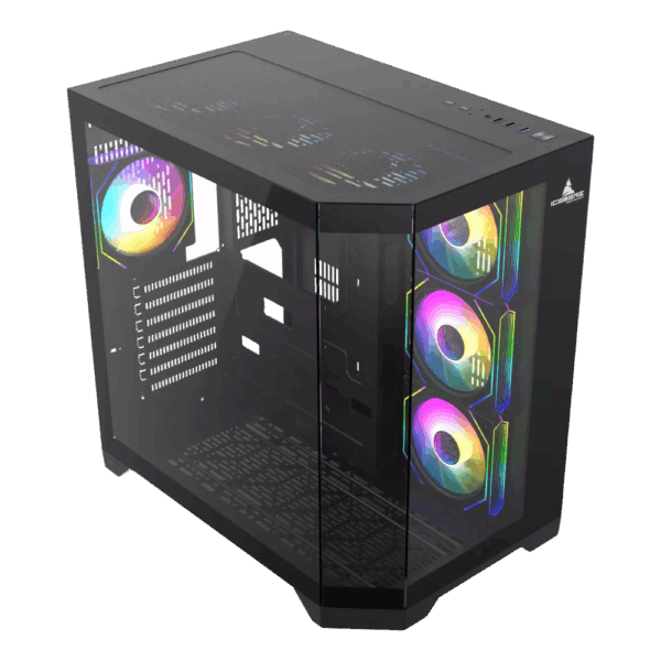 CAJA ICEBERG ATX CRYSTAL EDGE NEGRA-7X RGB MAXI CON INFINITY - Imagen 2