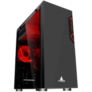 CHASIS ICEBERG ATX GLACIUS NEGRO V2-1 VENTILADOR LED ROJO