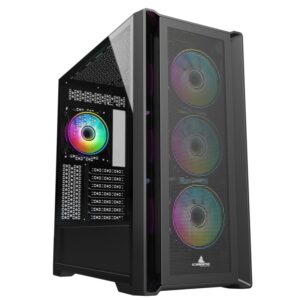 CHASIS ICEBERG EXTENDED ATX TITAN M16 PLUS NEGRO-7X RGB DUAL RING