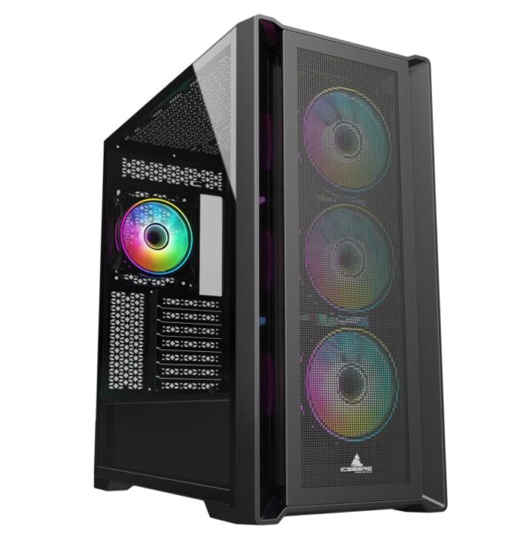 CHASIS ICEBERG EXTENDED ATX TITAN M16 PLUS NEGRO-7X RGB DUAL RING