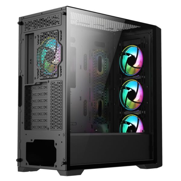 CHASIS ICEBERG EXTENDED ATX TITAN M16 PLUS NEGRO-7X RGB DUAL RING - Imagen 4