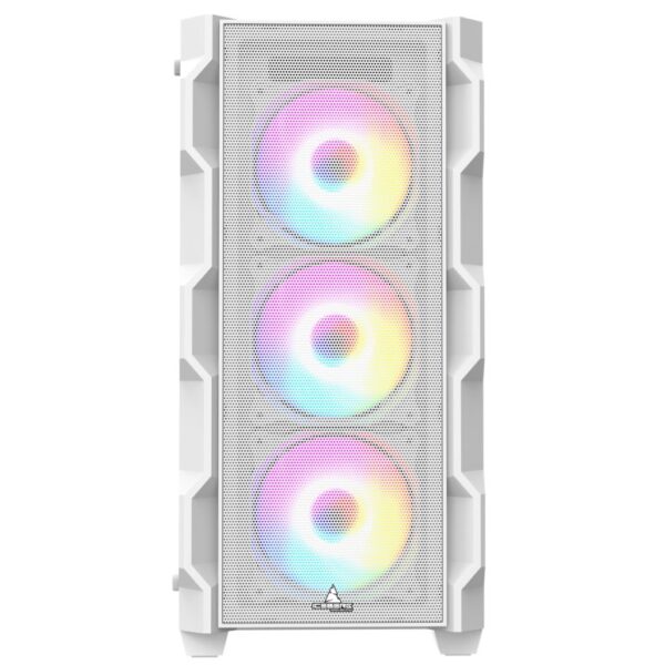 CHASIS ICEBERG EXTENDED ATX TITAN M16 PLUS BLANCO-4X RGB DUAL RING - Imagen 4