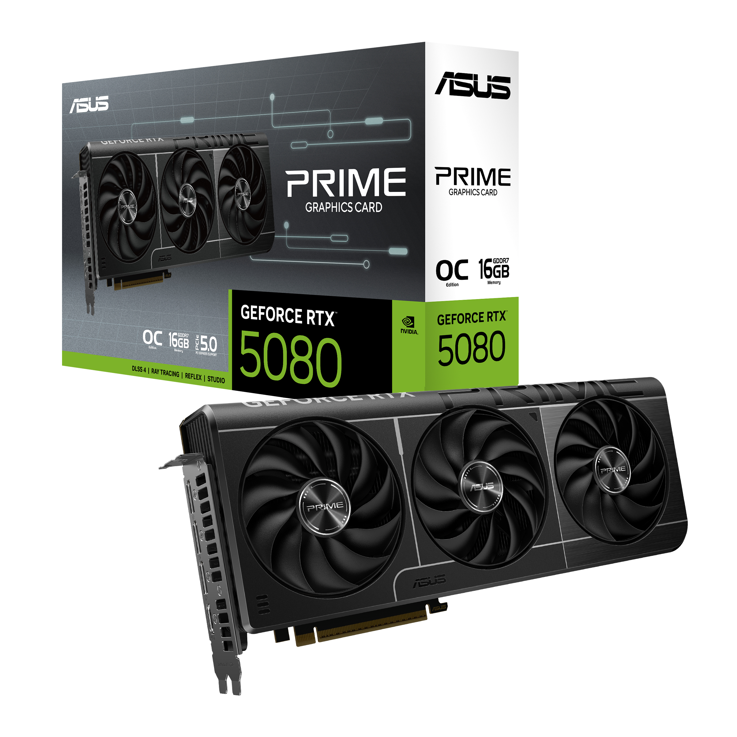 TARJETA DE VIDEO ASUS PRIME RTX 5080 16GB OC GDDR7