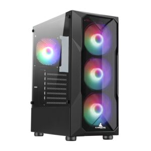 CHASIS ICEBERG ATX FLOX GS NEGRO-4X VENTILADOR RGB