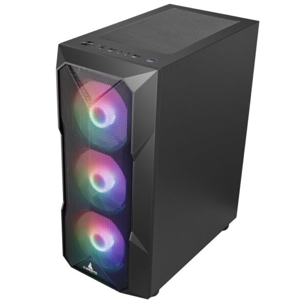 CHASIS ICEBERG ATX FLOX GS NEGRO-4X VENTILADOR RGB - Imagen 3