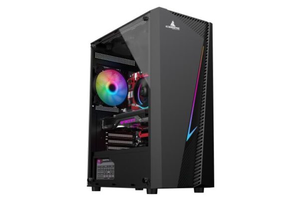 CHASIS ICEBERG ATX FLUX ELITE NEGRO -1 VENTILADOR RGB