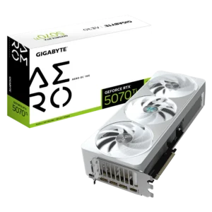 TARJETA DE VIDEO GIGABYTE RTX 5070 Ti AERO OC 16G - 16GB GDDR7, 256bit, PCI-E 5.0, 2588 MHz Core Clock, 3 x DP 2.1a, 1 x HDMI 2.1b, NVIDIA DLSS 4, GV-N507TAERO OC-16GD