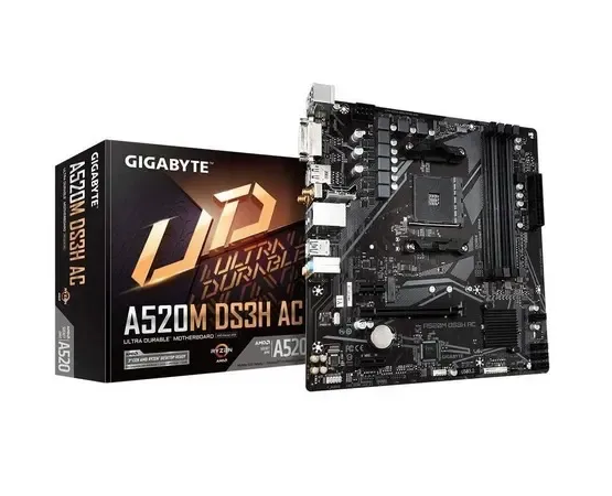 BOARD GIGABYTE A520M DS3H AC WIFI AM4 DDR4 (A V R) RYZEN 3RA