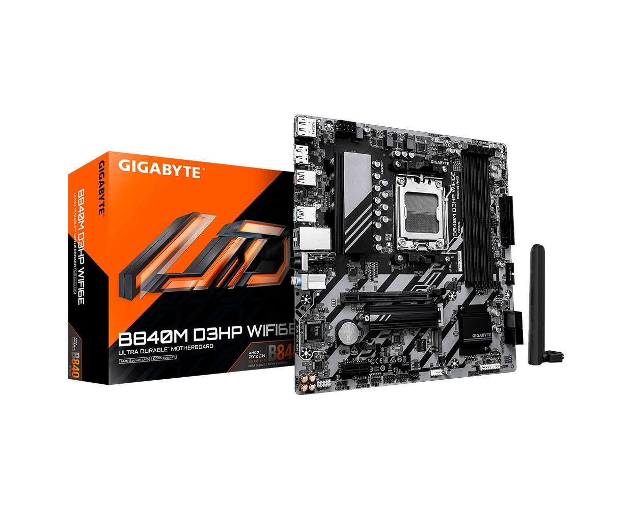 BOARD GIGABYTE B840M - D3HP WIFI6E AM5 DDR5 RYZEN AMD™7000