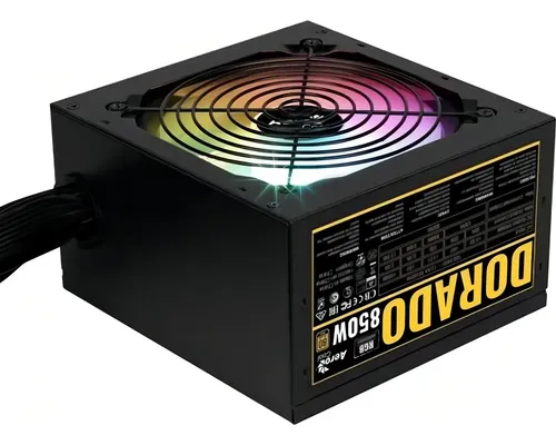FUENTE AEROCOOL DORADO 850W 80 PLUS GOLD RGB