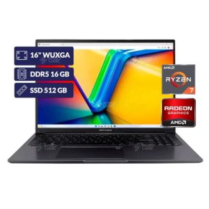 Asus M1605naq Mb101 Amd Ryzen 7 7170 16gb Ddr5 512gb Ssd Pantalla 16 Wuxga No Dvd Hdmi Freedos Indie Black