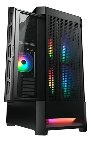 CAJA COUGAR AIRFACE ECO RGB NEGRA 3 FAN ARGB V TEMPLADO