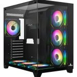 Caja Iceberg Atx Crystal Cube Xl Negro 7x Rgb Maxi Con Infinity