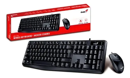 COMBO MOUSE + TECLADO GENIUS KM-170 USB Negro