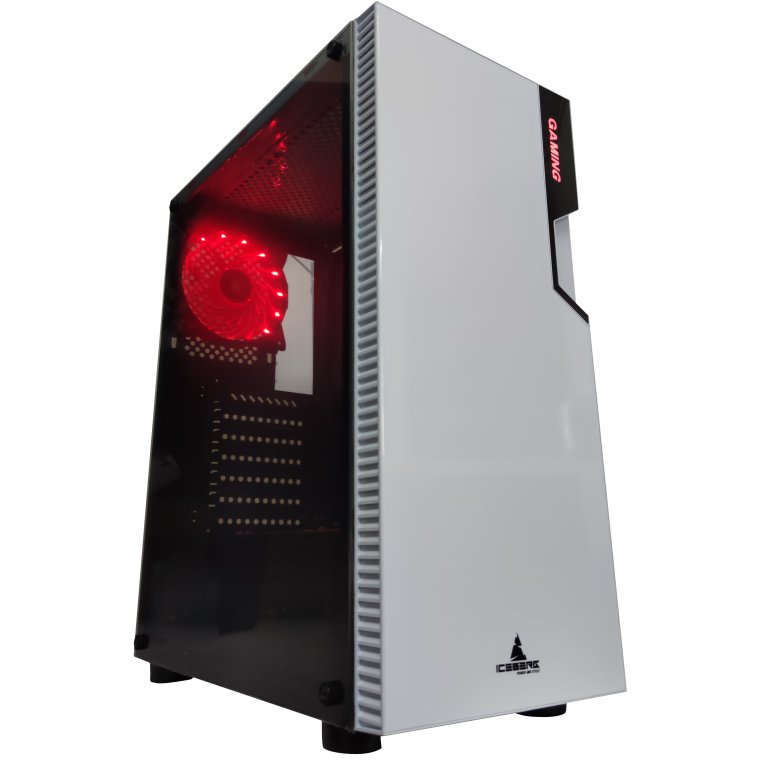 CAJA ICEBERG GLACIUS V2 NEGRA TIRA RGB VIDRIO TEMPLADO