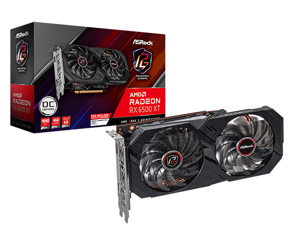 ASROCK RX 6500 XT 4 GB DDR6 PHANTOM GAMING