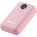 Power Bank Adata C100 Carga Rapida 10000mah 2 Puertos Usb 1 Tipo C Pantalla Rosa