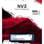 Disco De Estado Solido Kingston Nv3 500gb M 2 Pci Express Nvme Gen4 Lectura 5000mb S Escritura 3000mb S
