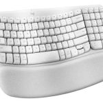 Teclado Logitech Wave Ergonomico Inalambrico Usb Teclas Easy Switch Blanco