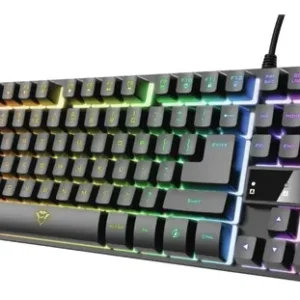 TECLADO TRUST GAMING THADO Metalico GXT 833 Negro