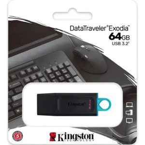 Memoria Usb Kingston Datatraveler 3 2 Dtx Exodia 64gb Negra