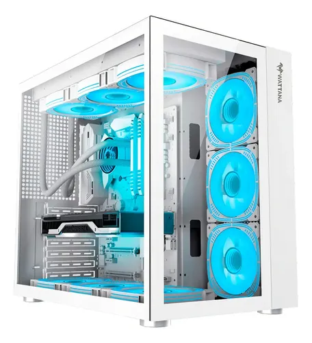 CAJA WATTANA ARTICO SNOW PECERA 7 FAN RGB 120MM NEGRO