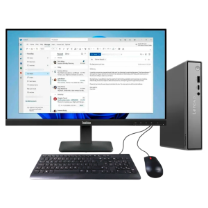 Pc Lenovo Tiny Thinkcentre Neo 50q Gen 5 + Monitor Thinkvision E24 40 23 8 Intel Core I5 210h 8GB DDR5 SSD 256GB Os Linux Teclado Y Mouse Alambrico