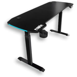 Power Group Escritorio Gamer Ay 1 Electrico Sistema Electrico Altura 73 117cm Madera Aglomerada 18mm Iluminacion Led 140x60cm Colores Azul Negro Rojo