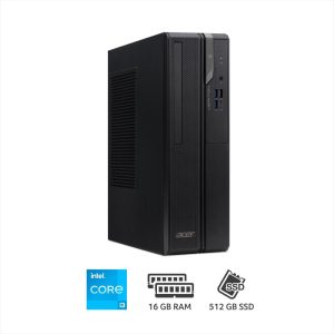 Pc Acer Veriton 2000 Compact Tower Vx2720g Ld11 Intel Core I3 12100 16GB 512GB Video Intel UHD Graphics 730 Os Eshell Wireless Chasis Hx240a Monitor Acer 23 8 Ka242y