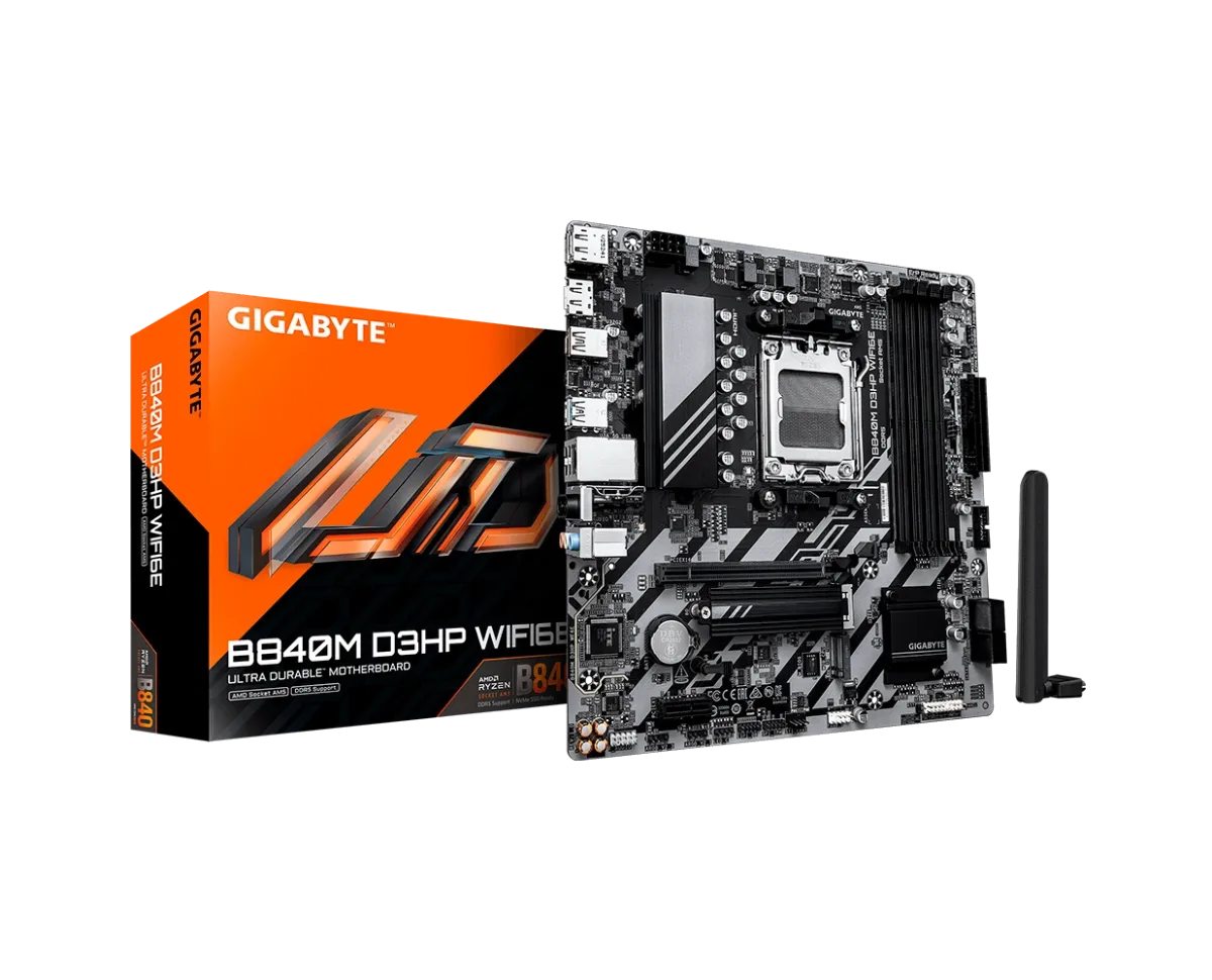 BOARD GIGABYTE B840M - D3HP WIFI6E AM5 DDR5 RYZEN AMD™7000