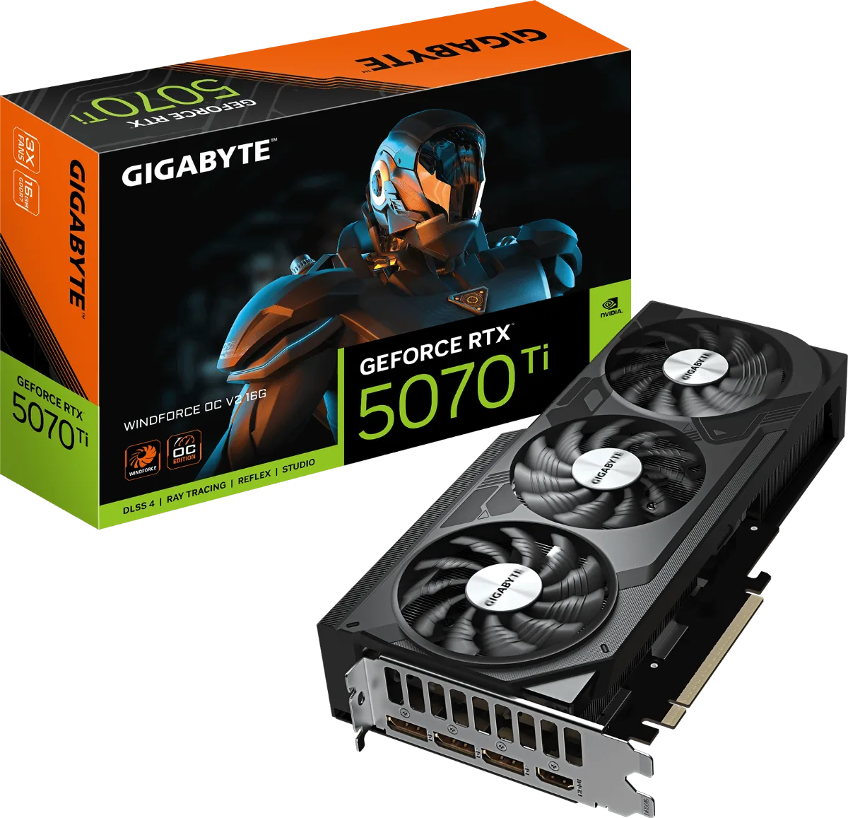 GIGABYTE RTX 5070TI 16GB GDDR7 WINDFORCE OC