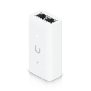 Inyector PoE U-POE-AF Ubiquiti de 48VDC, 0.32A, 15.4W puerto Gigabit, Proteccion contra sobretensiones